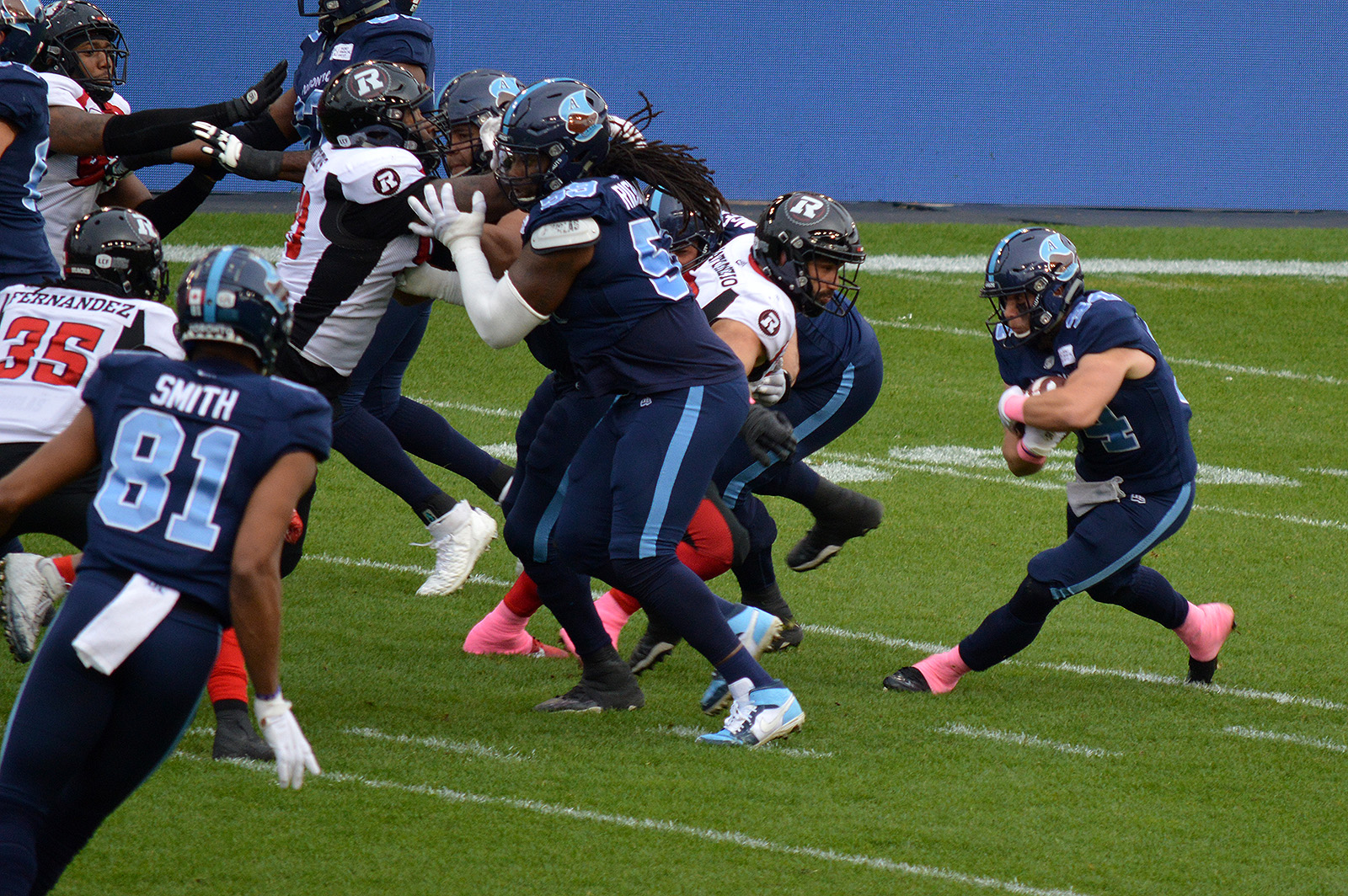 AJ Ouellette rushes for 105 yards and two touchdowns to secure Toronto  Argonauts' win and enable Toronto to clinch playoff spot - BVM Sports